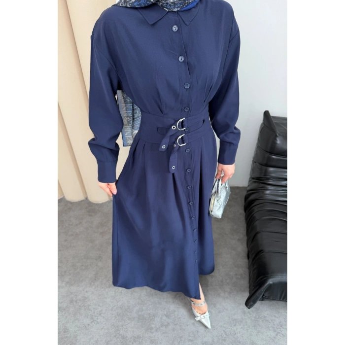 Valeno Model Coupra Model Kumaş Kemer Detaylı Elbise