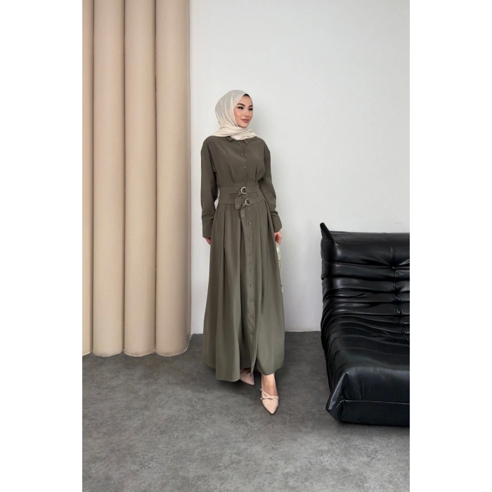Valeno Model Coupra Model Kumaş Kemer Detaylı Elbise