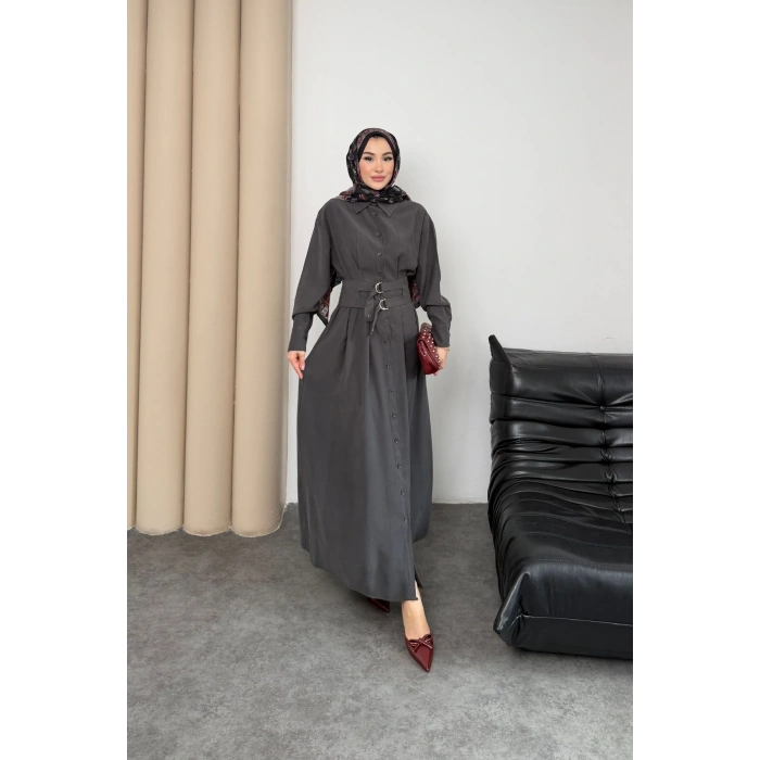 Valeno Model Coupra Model Kumaş Kemer Detaylı Elbise