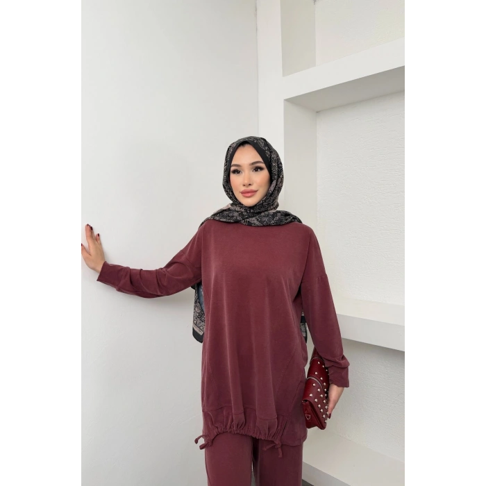 Liora Model İthal Pike Kumaş Cep Detaylı Kadın Takım