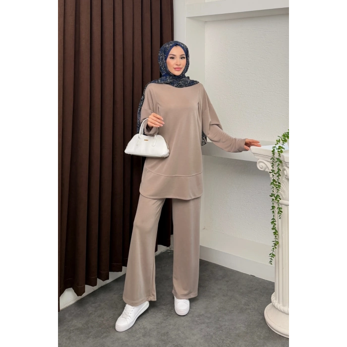 Kalina Model İthal Pike Kumaş Cep Detaylı Kadın Takım