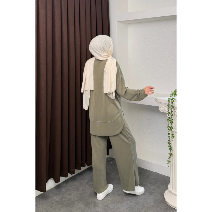 Kalina Model İthal Pike Kumaş Cep Detaylı Kadın Takım