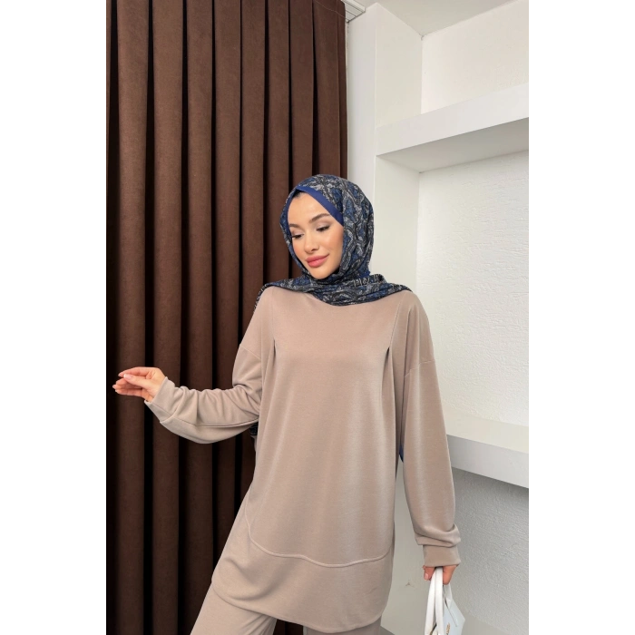 Kalina Model İthal Pike Kumaş Cep Detaylı Kadın Takım
