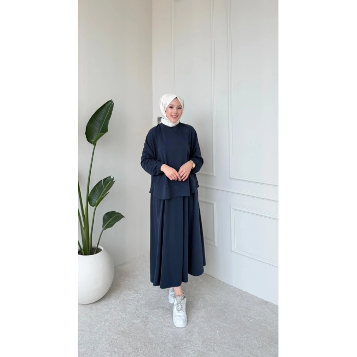 Lily Model İthal Pike Kumaş Bilek Büzgü Detaylı Kadın Takım