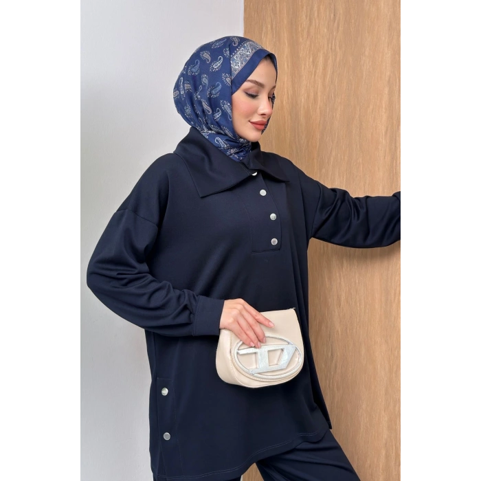 Soho Elegance Yaka Detaylı Kadın Tesettür Alt Üst Takım