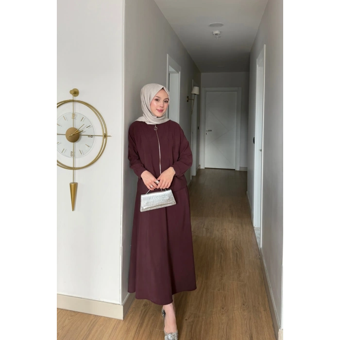 Cupra Kumaş Bordo Kadın Elbise Etek Takım