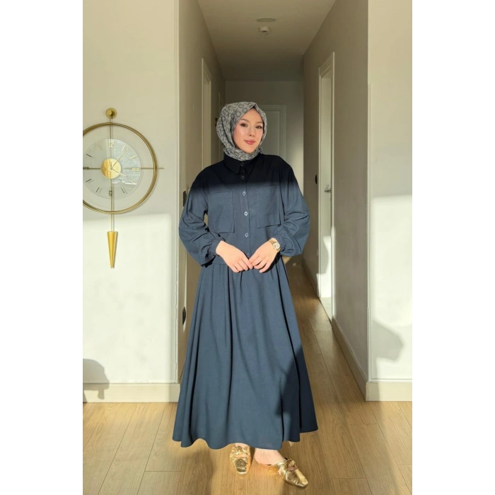 Emily Model Cep Detaylı Kadın Alt Üst Takım – Lacivert