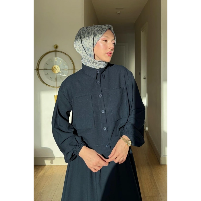 Emily Model Cep Detaylı Kadın Alt Üst Takım – Lacivert