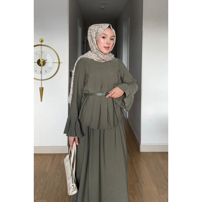 Lucia Kadın Kemerli Takım Haki