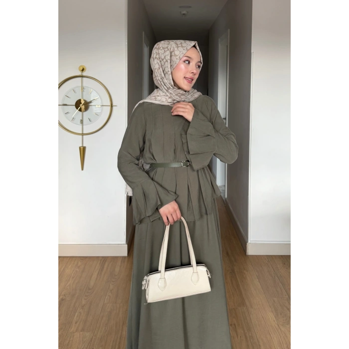 Lucia Kadın Kemerli Takım Haki