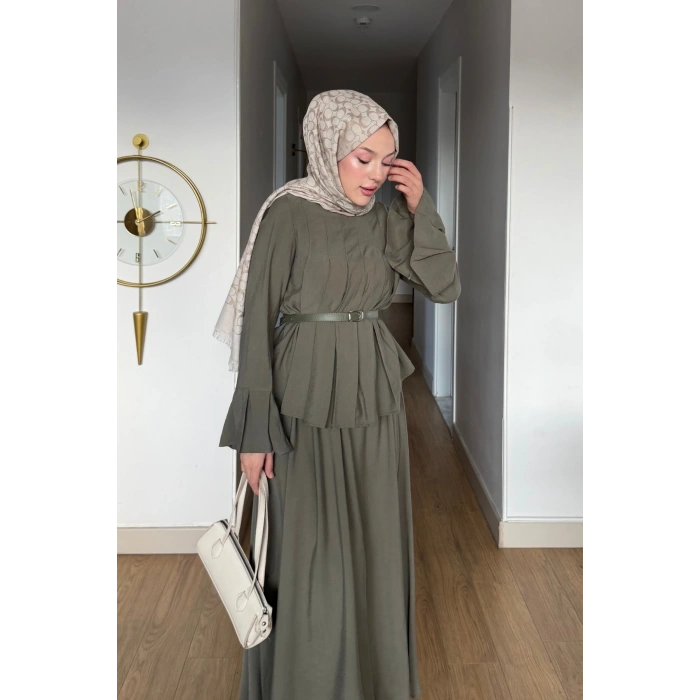 Lucia Kadın Kemerli Takım Haki