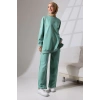 Kadın Mint Yeşili Mevsimlik Penye Alt Üst Spor ve Rahat Tesettür Takım