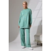 Kadın Mint Yeşili Mevsimlik Penye Alt Üst Spor ve Rahat Tesettür Takım
