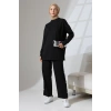 Kadın Siyah Mevsimlik Penye Alt Üst Spor ve Rahat Tesettür Takım
