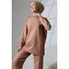 Kadın Camel Mevsimlik Penye Alt Üst Spor ve Rahat Tesettür Takım