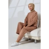 Kadın Camel Mevsimlik Penye Alt Üst Spor ve Rahat Tesettür Takım