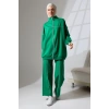 Kadın Benetton Yeşili Mevsimlik Penye Alt Üst Spor Ve Rahat Ikili Tunik Pantolon Şık Tesettür Takım