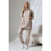 Kadın Taş Rengi Mevsimlik Penye Alt Üst Spor Ve Rahat Ikili Tunik Pantolon Şık Tesettür Takım