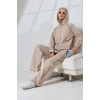 Kadın Taş Rengi Mevsimlik Penye Alt Üst Spor Ve Rahat Ikili Tunik Pantolon Şık Tesettür Takım