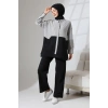 Kadın Siyah Mevsimlik Penye Alt Üst Spor ve Rahat Tesettür Takım