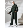 Kadın Mevsimlik Penye Alt Üst Spor Ve Rahat Haki Ikili Tunik Pantolon Şık Tesettür Takım