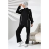 Kadın Mevsimlik Penye Alt Üst Spor ve Rahat Siyah Tesettür Takım