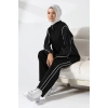 Kadın Mevsimlik Penye Alt Üst Spor ve Rahat Siyah Tesettür Takım