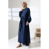 Kadın 100% Pamuk Modal Lacivert Gömlek Etek Tesettür Takım