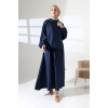 Kadın 100% Pamuk Modal Lacivert Gömlek Etek Tesettür Takım