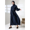 Kadın 100% Pamuk Modal Lacivert Gömlek Etek Tesettür Takım