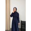 Valeno Model Coupra Model Kumaş Kemer Detaylı Elbise