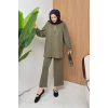 ScubaFlex Comfort Esnek Dokulu Fermuar Detaylı Kadın Tesettür Takım