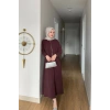 Cupra Kumaş Bordo Kadın Elbise Etek Takım