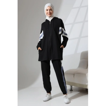 Kadın Mevsimlik Penye Alt Üst Spor Ve Rahat Ikili Tunik Pantolon Şık Tesettür Takım