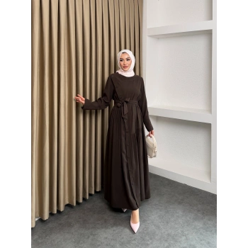 Alesta Model Coupra Kumaş Detaylı Kadın Elbise Takım