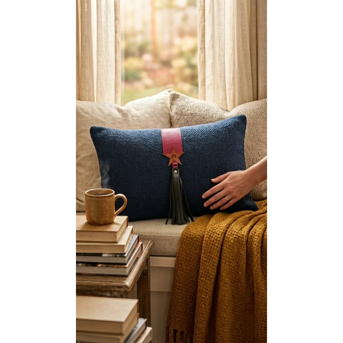 El yapımı tasarım kırlent kılıfı