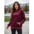 Nakışlı Güderi Kumaş Bordo Sweatshirt