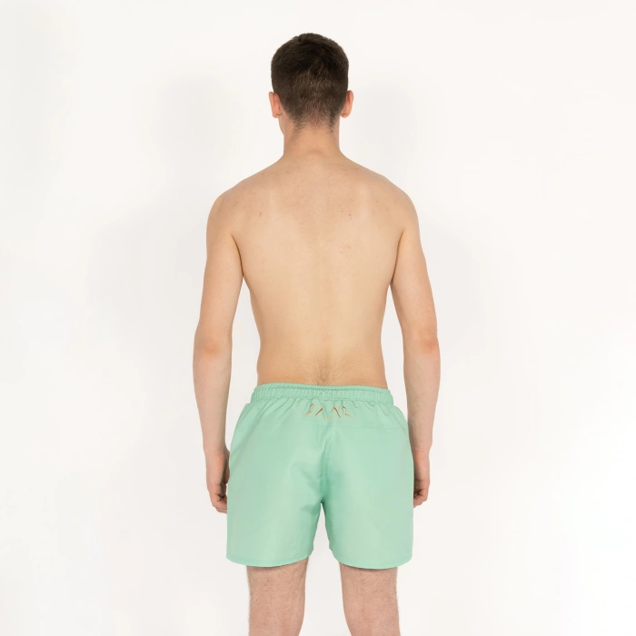 Baskılı Erkek Mint Deniz Şortu