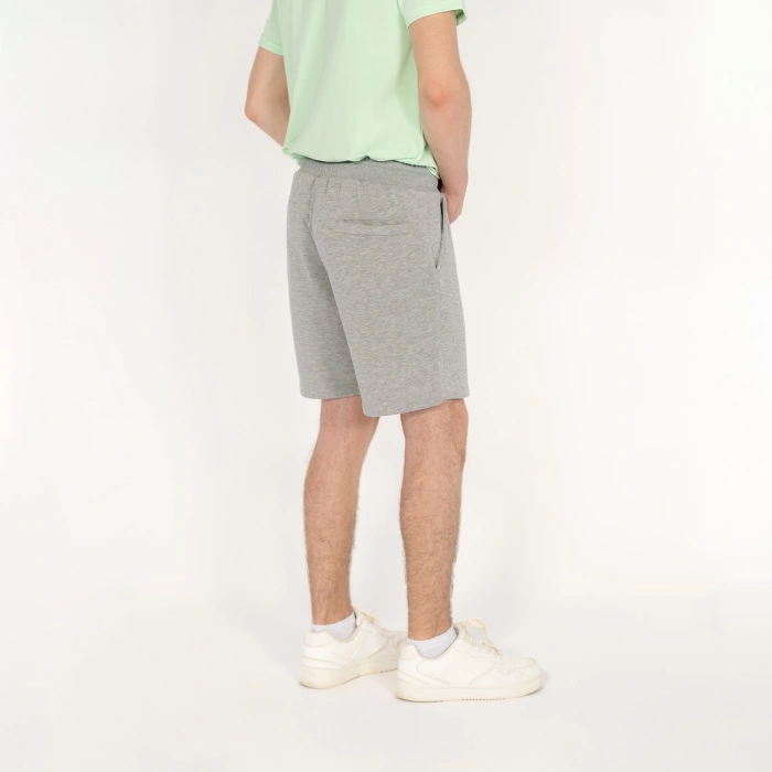 Cepli Erkek Gri Melanj Şort