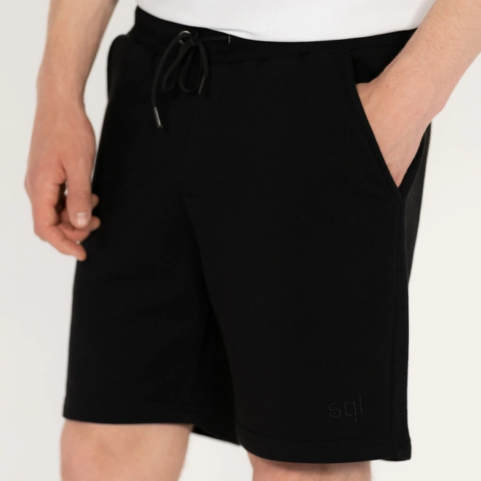Cepli Erkek Siyah Şort