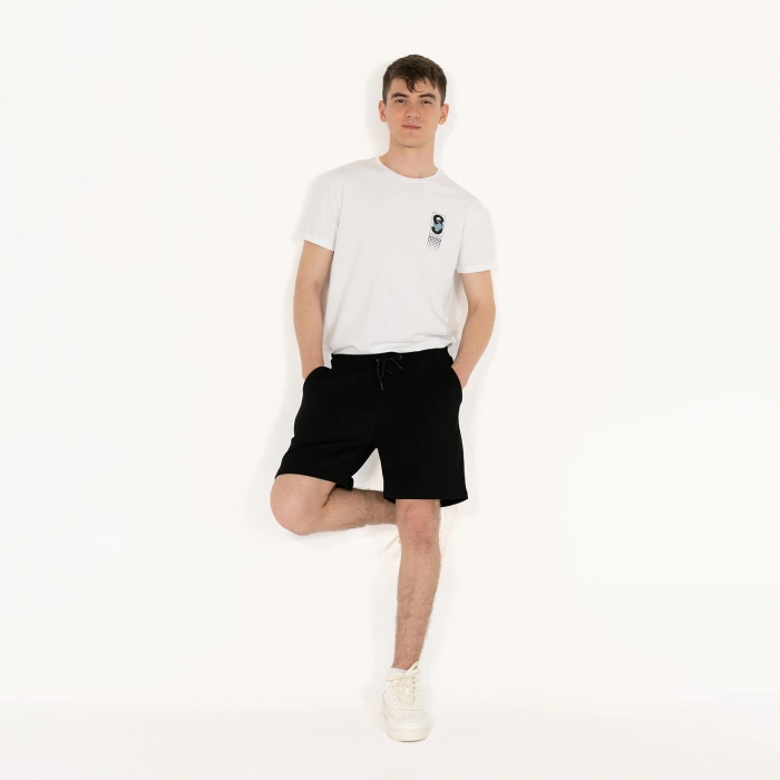 Cepli Erkek Siyah Şort