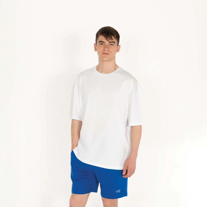 Oversized Select Baskılı Erkek Beyaz T-Shirt