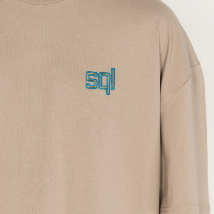 Oversized SELECT Erkek Bej T-Shirt