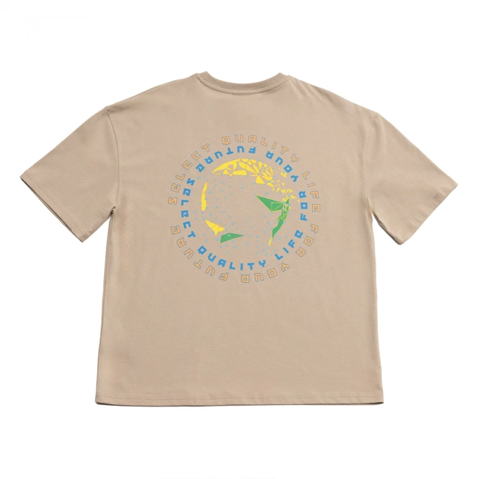 Oversized SELECT Erkek Bej T-Shirt