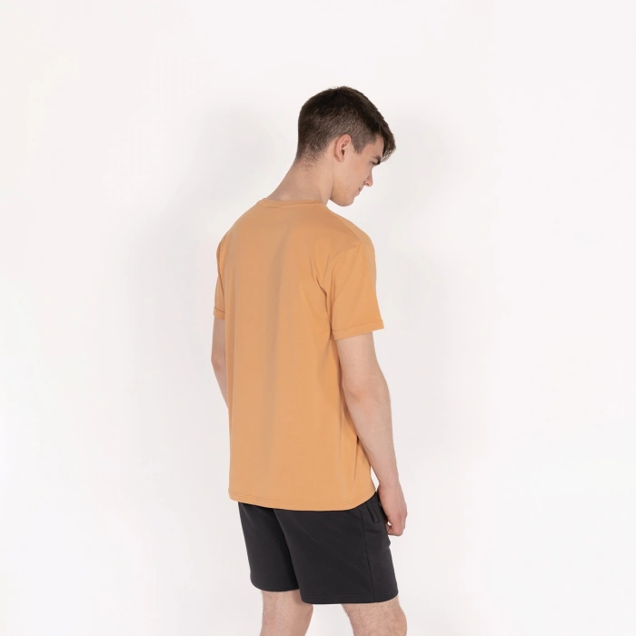 Slimfit Artificial Experience Baskılı Erkek Açık Kahve T-Shirt