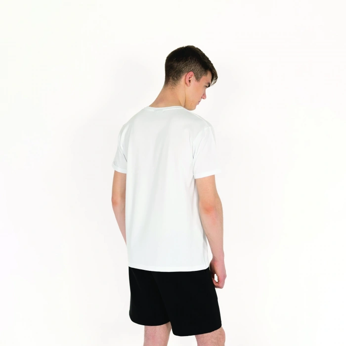 Slimfit SQL Transfer Baskılı Beyaz Erkek T-Shirt