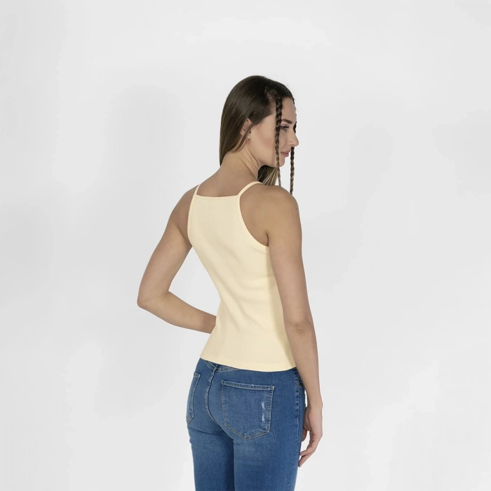 Nakışlı Kaşkorse Kadın Ekru Atlet