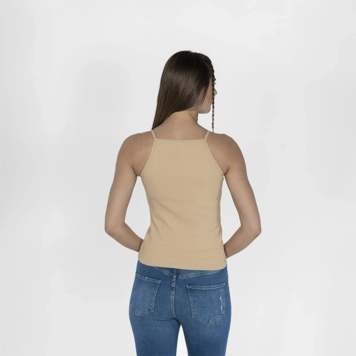 Nakışlı Kaşkorse Kadın Bej Atlet