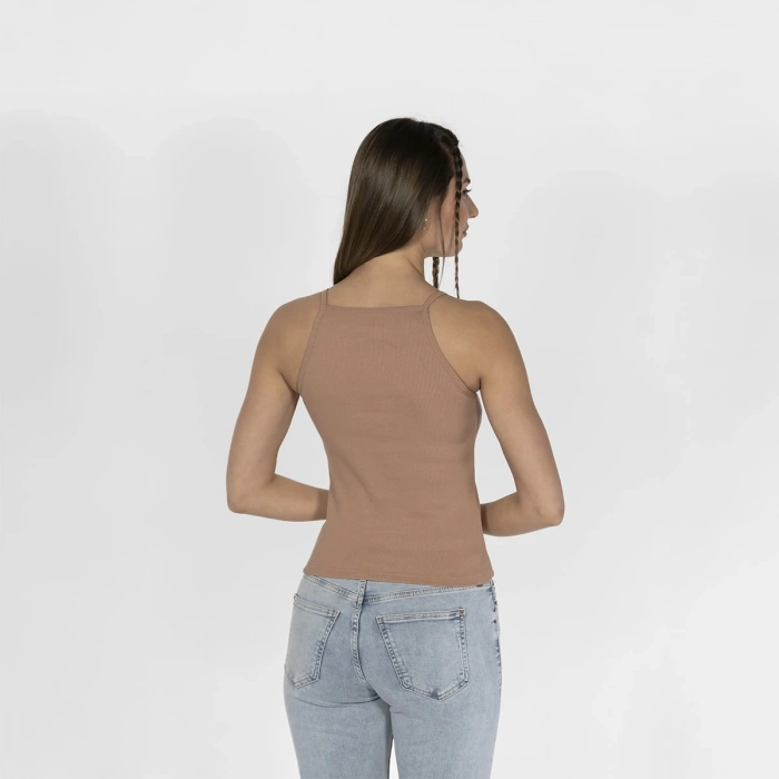 Nakışlı Kaşkorse Kadın Kahve Atlet