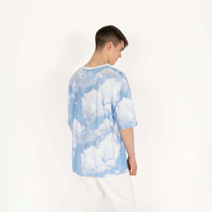 Oversized CLOUDY-AOL-DIGI Nakışlı Unisex T-Shirt